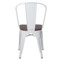 Industrielle / Métal Bois Foncé - Blanc