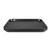 Plateau de service noir 450x350mm - LOT DE 10