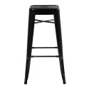 Tabouret industriel / Métal - Noir
