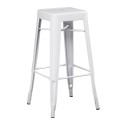 Tabouret industriel / Métal - Blanc