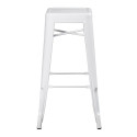 Tabouret industriel / Métal - Blanc