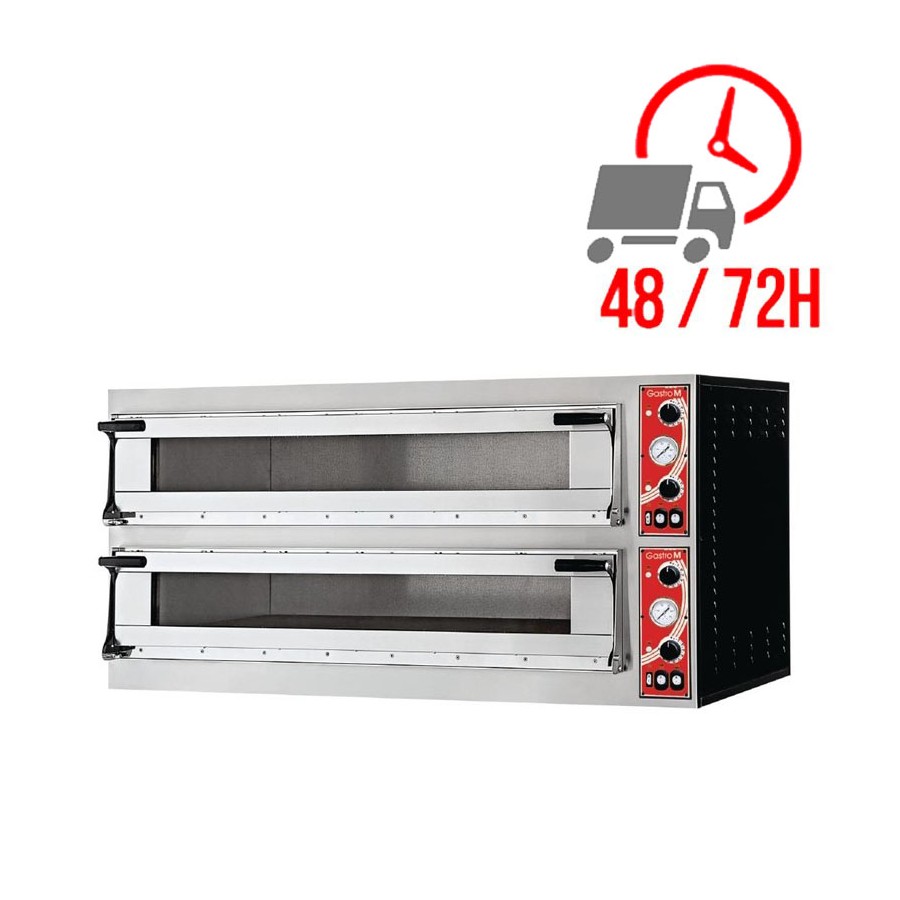 Four à pizza électrique 6 + 6 x 35 cm (largeur) - 18kW - 400V / GASTRO M