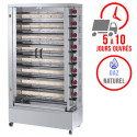 Rôtissoire 8 broches - 40/48 Poulets - Gaz naturel / FECA