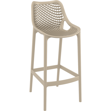 Chaise de bar Elif - Taupe / RESTONOBLE