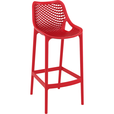 Chaise de bar Elif - Rouge / RESTONOBLE | Enlèvement entrepôt