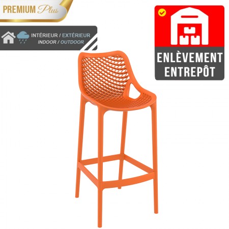 Chaise de bar Elif - Orange / RESTONOBLE | Enlèvement entrepôt
