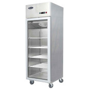 Congélateur inox 670 L / Tropicalisé / 1 porte vitrée