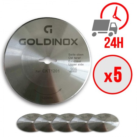 Lame lisse GOLDINOX 120 (x5) / GOLDINOX