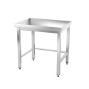 Table inox 700 x 700 mm avec renfort / GOLDINOX