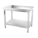Table inox 1000 x 700 mm avec renfort / GOLDINOX