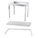 Table inox 1200 x 700 mm avec renfort / GOLDINOX