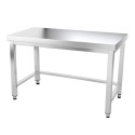Table inox 1400 x 700 mm avec renfort / GOLDINOX