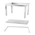 Table inox 1600 x 700 mm avec renfort / GOLDINOX