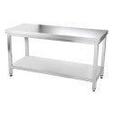 Table inox 1600 x 700 mm avec renfort / GOLDINOX
