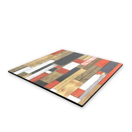 Plateau de table compact 60x60 cm stratifié - Rétro / RESTONOBLE | Enlèvement entrepôt