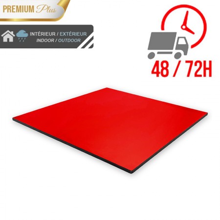 Plateau de table compact 60x60 cm stratifié - Rouge / RESTONOBLE