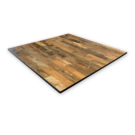 Plateau de table compact 60x60 cm stratifié - Rustique / RESTONOBLE