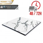 Plateau de table compact 70x70 cm stratifié - Blanc Marbre / RESTONOBLE