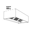Hotte caisson 1400 x 950 x 400 mm avec éclairage, filtre et robinet de vidange / GOLDINOX