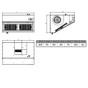 Hotte murale 2800 x 700 x 540 mm avec moteur, variateur, éclairage, filtre et robinet de vidange / GOLDINOX