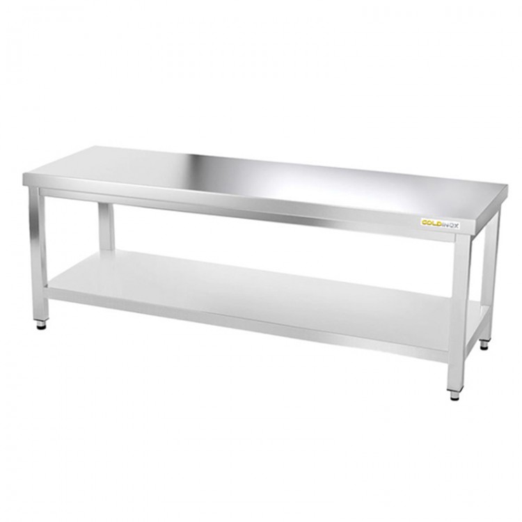 Table inox soubassement 1800 x 500 mm / GOLDINOX