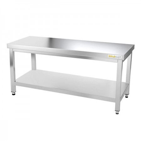 Table de travail en inox soubassement 1500 x 600 mm PREMIUM / GOLDINOX
