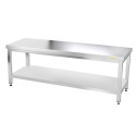 Table inox soubassement 1800 x 600 mm / GOLDINOX