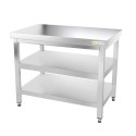 Table inox 1200 x 500 mm avec 2 étagères / GOLDINOX