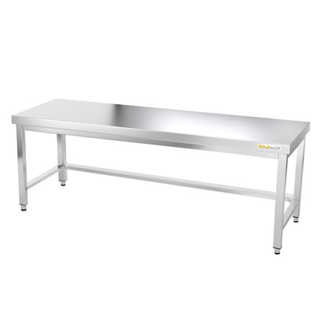 Table inox soubassement 1800 x 600 mm avec renfort / GOLDINOX