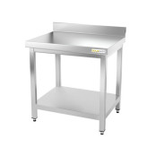 Table inox 800 x 600 mm adossée PREMIUM / GOLDINOX