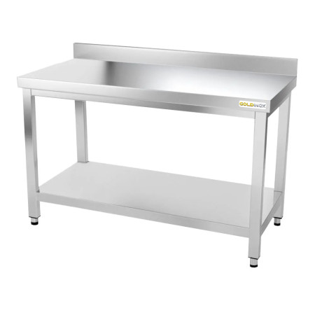 Table inox 1400 x 600 mm adossée PREMIUM / GOLDINOX