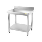 Table inox 600 x 700 mm adossée PREMIUM / GOLDINOX 