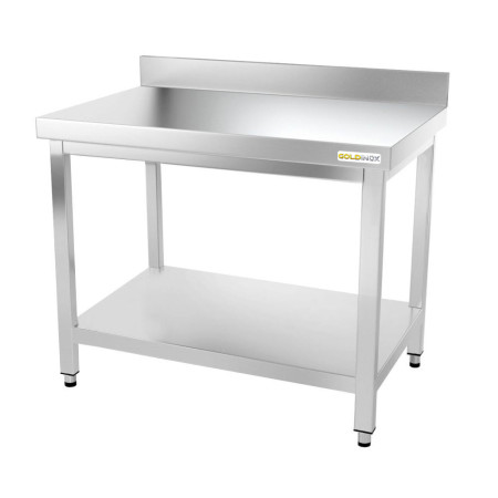 Table inox 1000 x 700 mm adossée PREMIUM / GOLDINOX