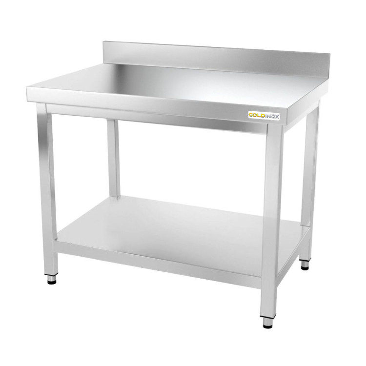 Table inox 1000 x 800 mm adossée / GOLDINOX