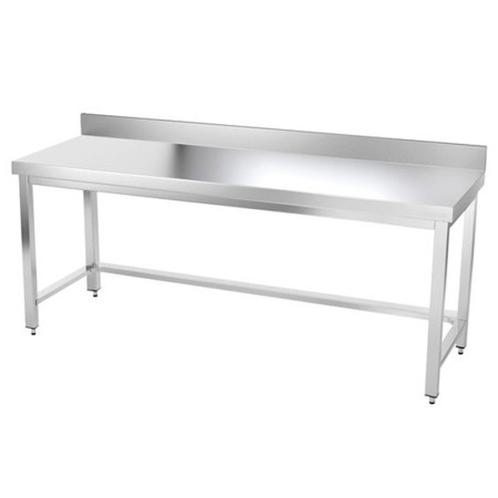 Table inox 1800 x 800 mm adossée avec renfort / GOLDINOX