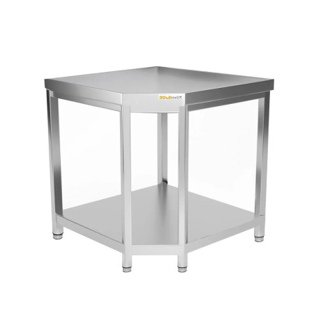Table inox d'angle 1000 x 600 mm / GOLDINOX