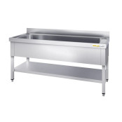 Plonge inox 1 grande cuve - 1000 x 600 mm / GOLDINOX