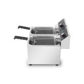 Friteuse électrique à poser professionnelle 8 + 8 Litres (230V) IDEAL - GOLDINOX