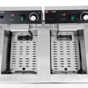 Friteuse électrique à poser professionnelle 13 + 13 Litres avec robinet de vidange (230V) IDEAL - GOLDINOX