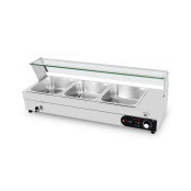 Bain marie professionnel avec robinet de vidange (3x GN1/2) PREMIUM - GOLDINOX