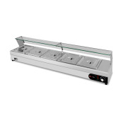 Bain marie professionnel avec robinet de vidange (5x GN1/2) PREMIUM - GOLDINOX