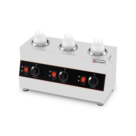 Chauffe-sauce électrique professionnel (3 bouteilles) PREMIUM - GOLDINOX