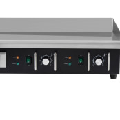 Plancha en acier lisse chromée électrique professionnelle 735x525 mm (400V) PREMIUM - GOLDINOX