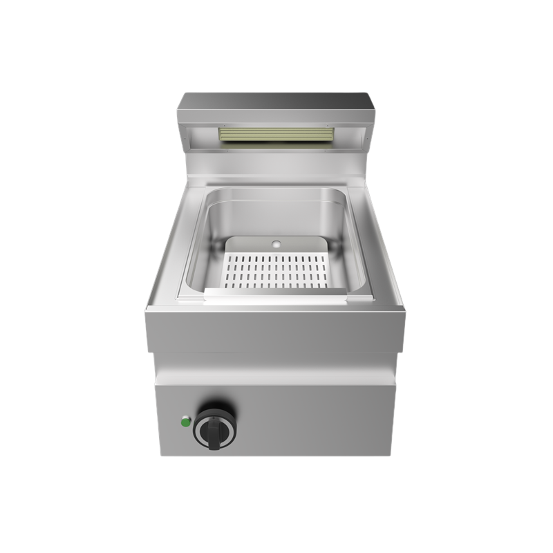 Chauffe-Frites Électrique Professionnel 750W - Bac Inox 56x33x46.5 Cm Avec Éclairage & Accessoires