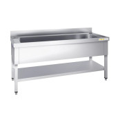 Plonge inox 1 grande cuve - 1600 x 600 mm / GOLDINOX