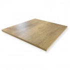 Table complète 60x60 cm Chêne avec pied de table noir / GOLDINOX
