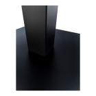 Table complète 70x70 cm Blanc Antique avec pied de table noir / GOLDINOX