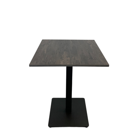 Table complète 70x70 cm Volcanique avec pied de table noir / GOLDINOX