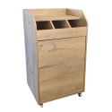 Desserte de service compacte professionnelle en bois Chêne clair PREMIUM - GOLDINOX