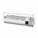 Vitrine à ingrédients réfrigérée 1200x395mm (4x GN1/3) PREMIUM - GOLDINOX